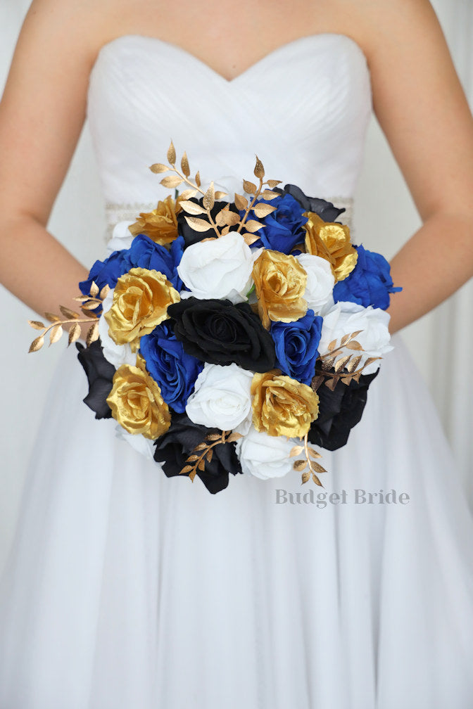 bouquet for royal blue dress Bluestem Collection #2026163 craft pattern silk ribbons color:red Portia And Scarlett 22775C