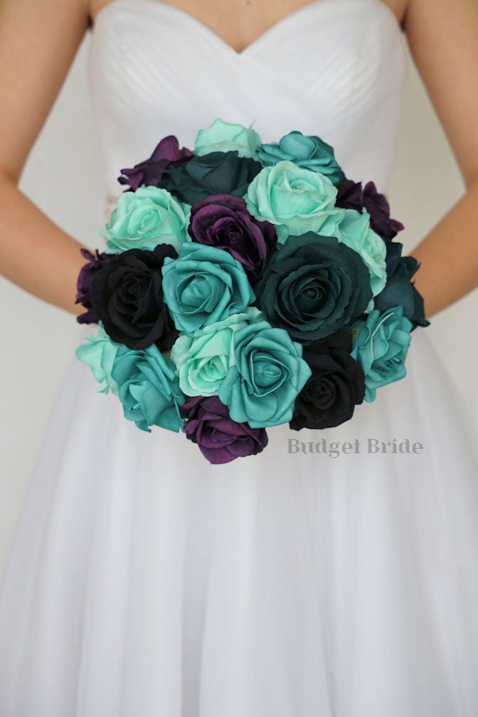 Teal Green Wedding Bouquet / Budget-Bride Teal Green Wedding Bouquet / Budget-Bride