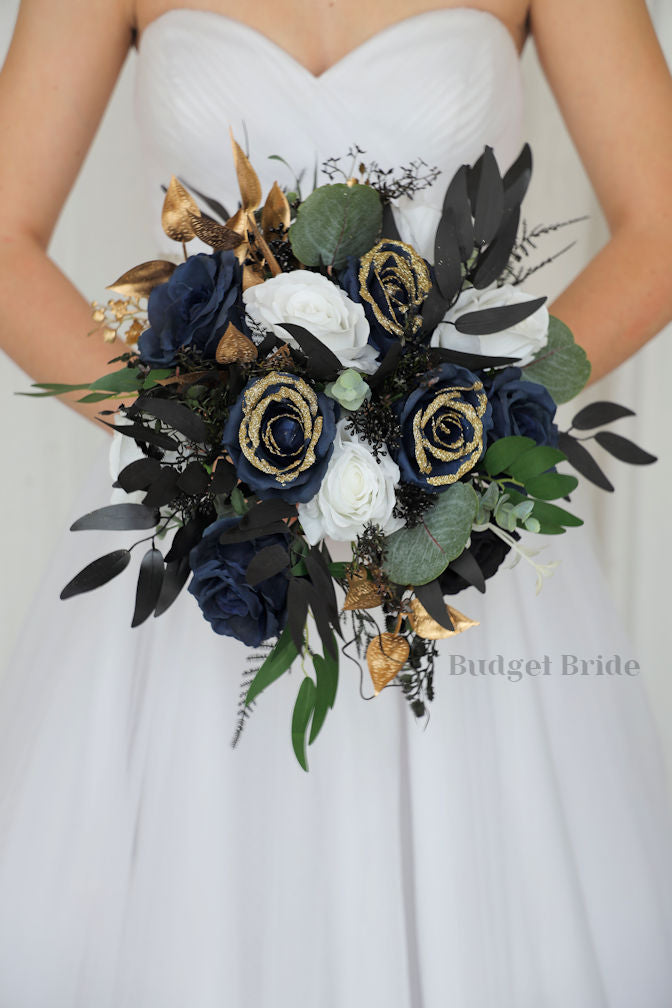 Navy and Gold Wedding Flowers/ Budget-Bride Navy and Gold Wedding Flowers/ Budget-Bride