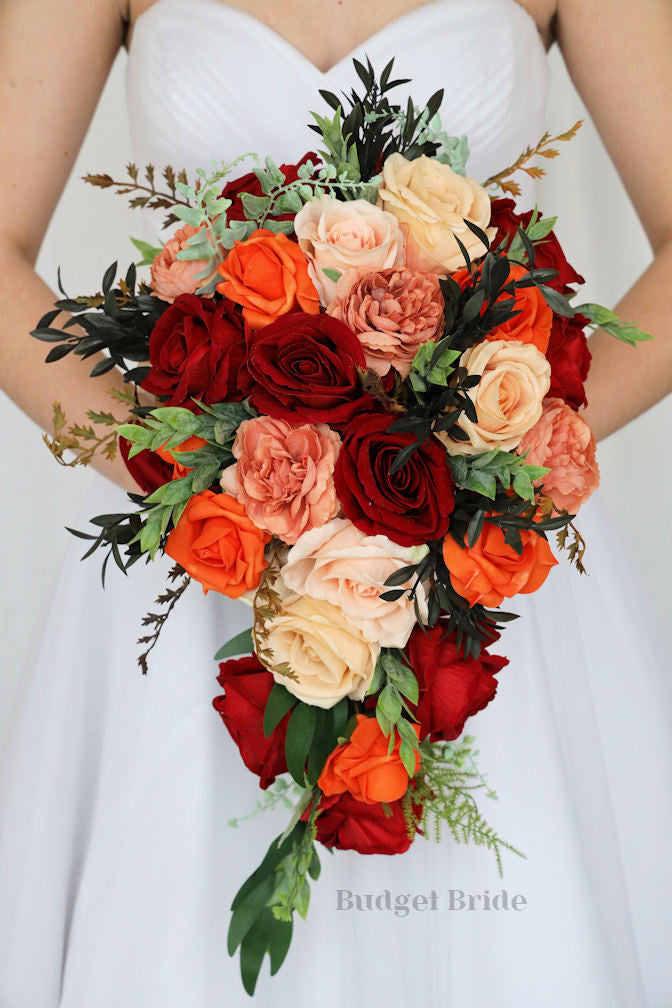 red and orange bridal dresses wedding dress red and black Gorgeous A Line Sweetheart Neck Black Orange Ombre Chiffon Prom Dress shinydress