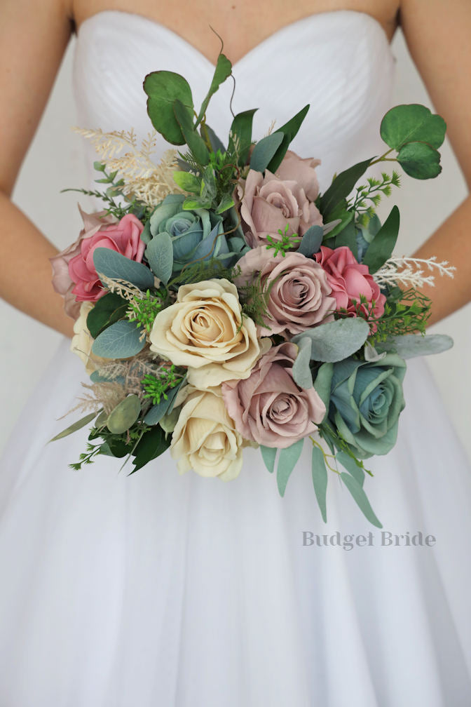 Flamingo Pink Wedding Bouquet / – Budget-Bride