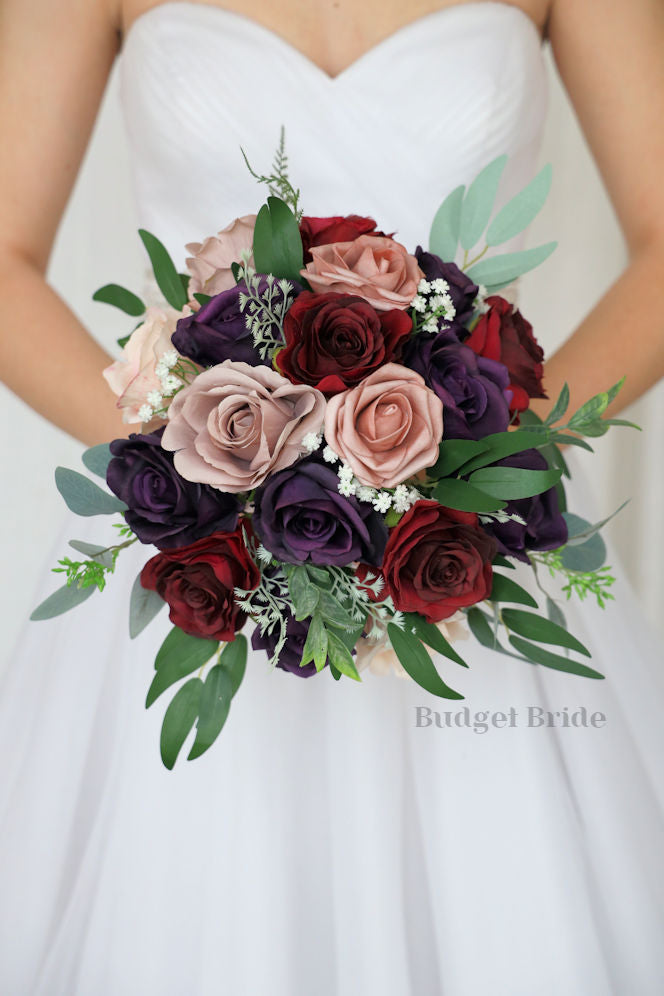 Plum and Mauve Wedding Flowers/  Budget-Bride