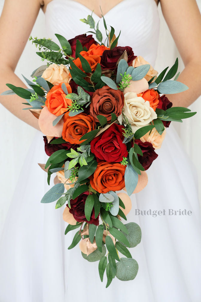 Burnt Orange and Rust Wedding Bouquet / Budget-Bride Burnt Orange and Rust Wedding Bouquet / Budget-Bride