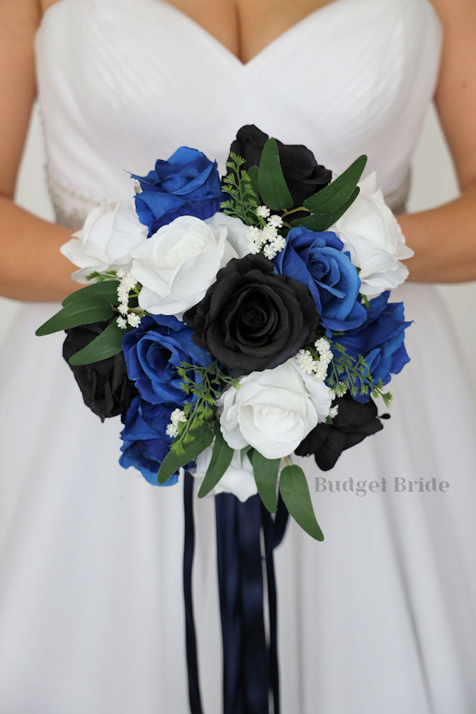 royal blue wedding flower arrangements
