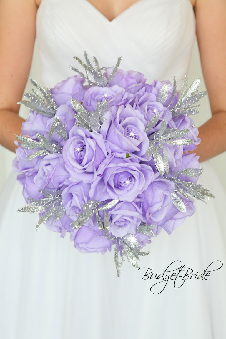 Lavender and silver outlet wedding dresses