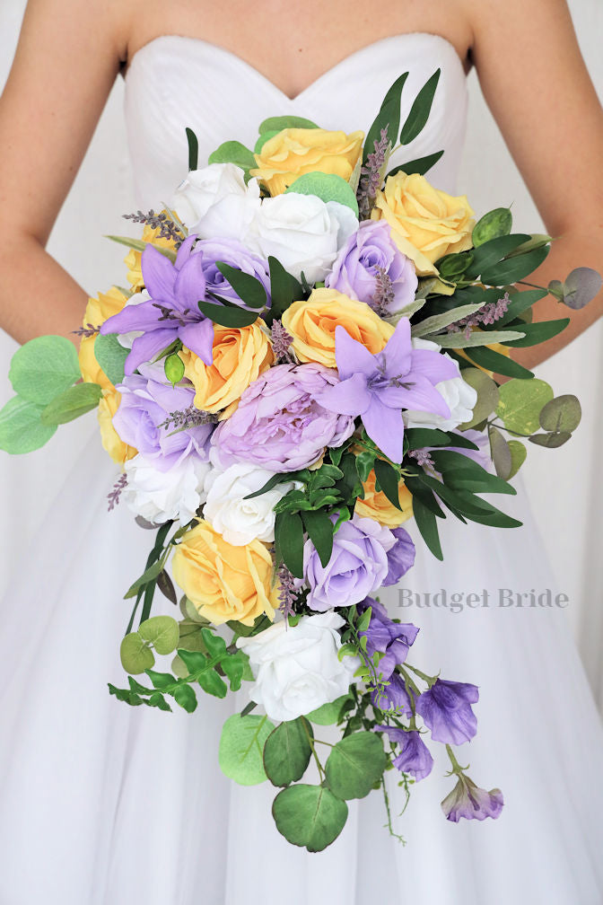 Yellow and Lavender Wedding Bouquet / Budget-Bride Yellow and Lavender Wedding Bouquet / Budget-Bride