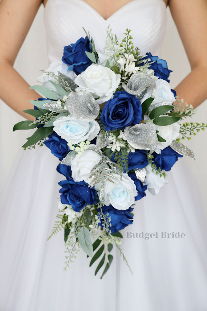 blue short strapless dress Crystal Collection #2023157- $310 – Budget-Bride