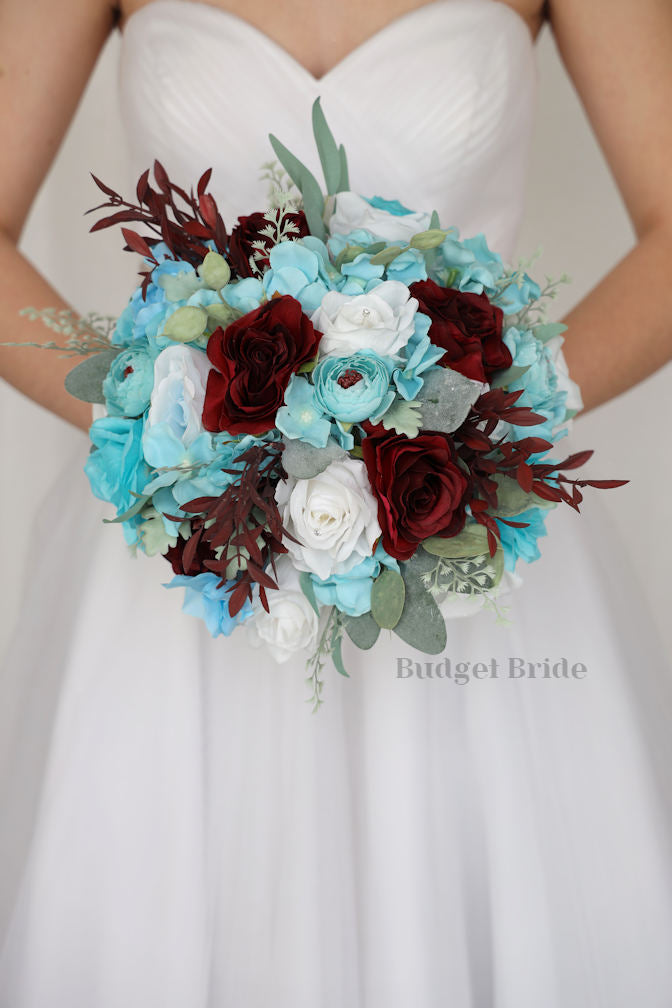 maroon and white bridesmaid dresses Micah Collection #2023176- $210 – Budget-Bride