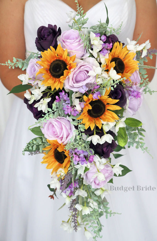 Sunflower Wedding Colors Purple And Yellow Wedding Bridesmaid