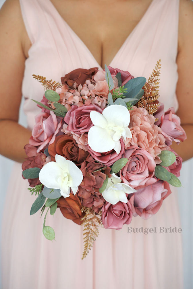 Abram Collection Cascading Artificial Wedding Bouquet