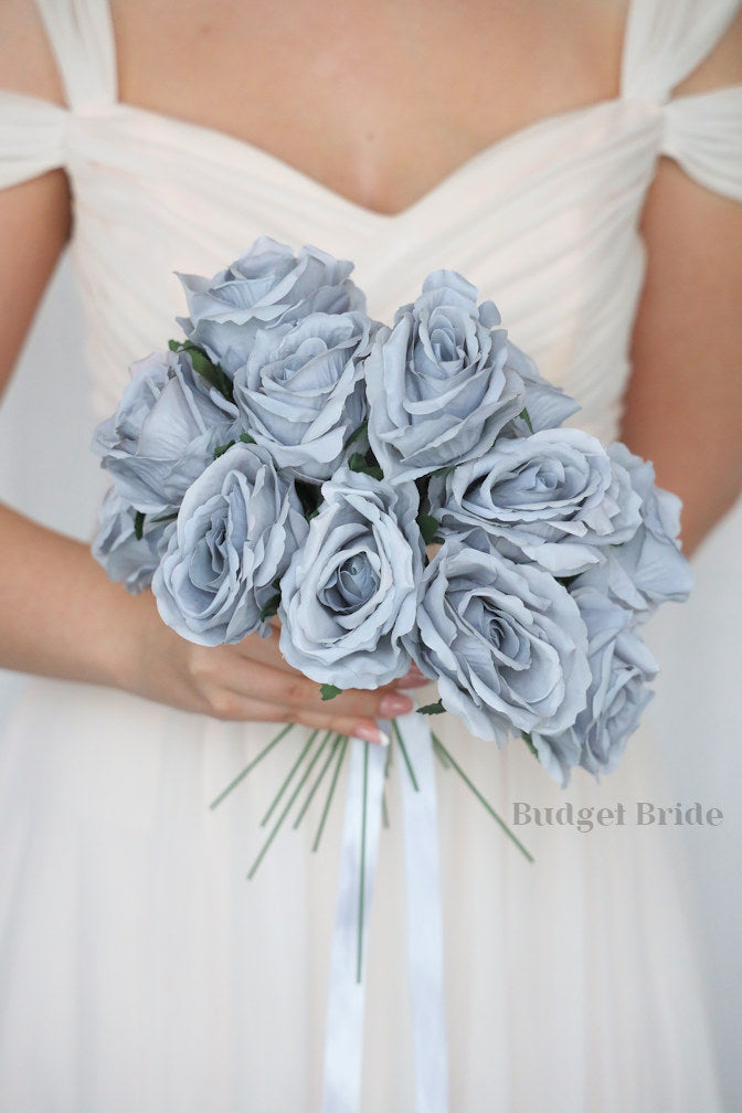 Gray Traditional Roses Dove Gray Rose Stems - $90.00 – Budget-Bride
