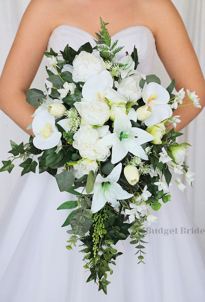 All Cascading Bouquets - Cheap Wedding Bouquets  Tagged "tiger lily"   Budget-Bride
