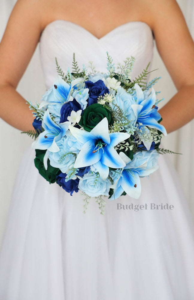 Light Blue Wedding Bouquet / – Budget-Bride