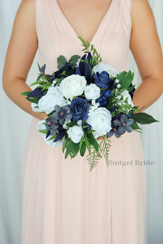 bouquet for navy blue dress Faux Wedding in and White - $39.50 SALE-ID-FURTHERS miss circle freddie black Size:32L Approximately 27 to 28