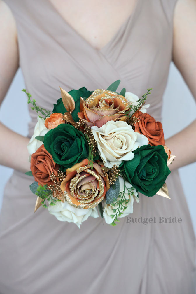 Green and Gold Wedding Bouquet / – Budget-Bride