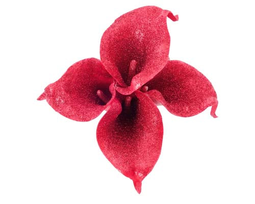 Red Glitter Calla Stems - #B10 - $42.00