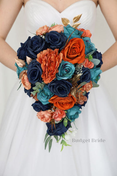 Burnt Orange Flowers For Navy Blue Bridesmaid Dresses A Navy Blue And Burnt Orange Wedding Flora Burnt Orange Flowers For Navy Blue Bridesmaid Dresses A Navy Blue And Burnt Orange Wedding Flora