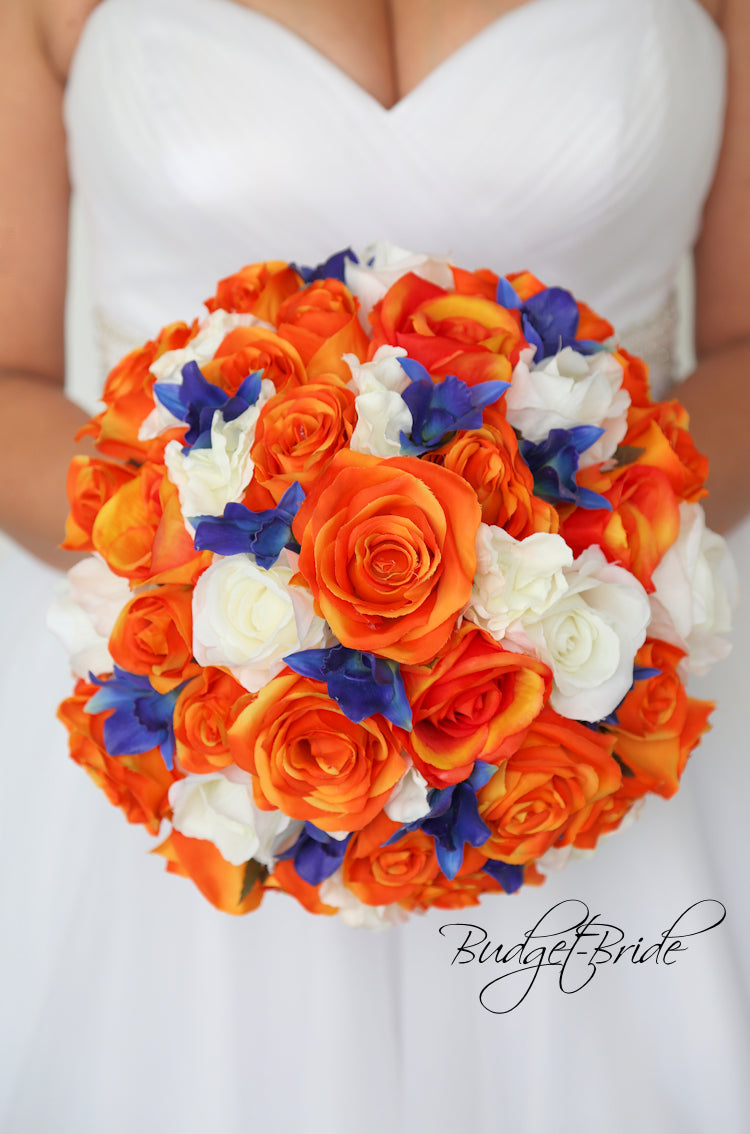 royal blue and orange wedding dresses Meet Our Warm Fall Russet Orange & Denim Blue Wedding Color Palette   Ling's Moment