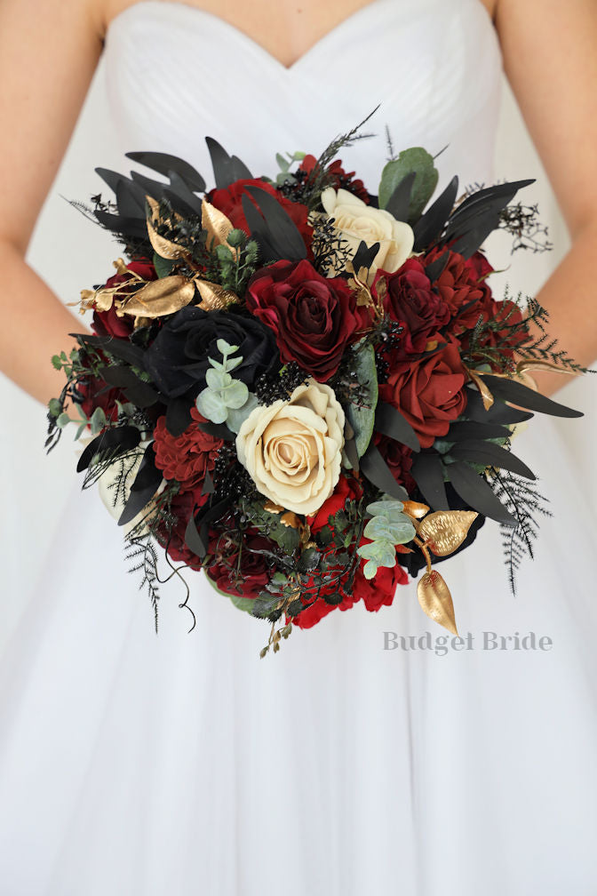 Black And Red Wedding Bouquet Template Black And Red Rose Bouquet