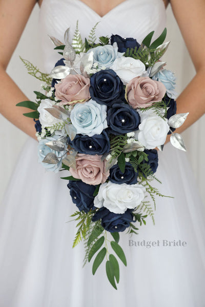 navy blue bridesmaid dresses with pink flowers Navy Blue Mermaid Sweetheart Bridesmaid Dresses, Wedding Party Dress, MBD249 main image 0