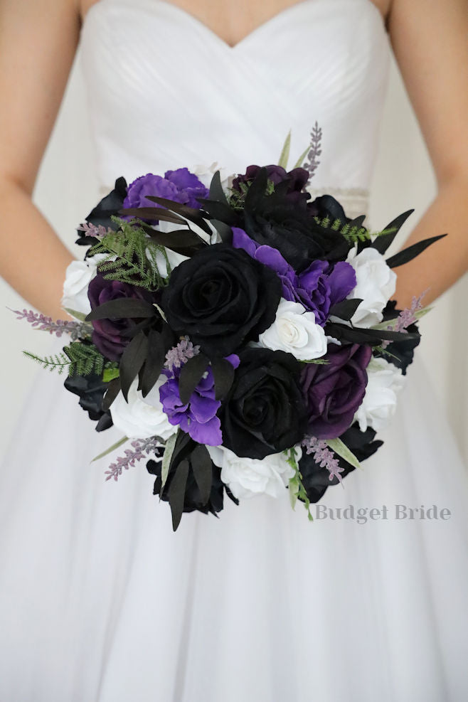 Purple Wedding Bouquets - Cheap Wedding Flowers  Tagged "black"   Budget-Bride