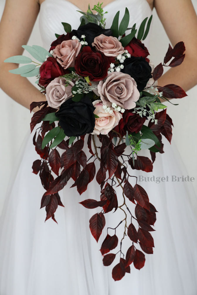 Burgundy and Rose Gold Wedding Flowers / – Budget-Bride