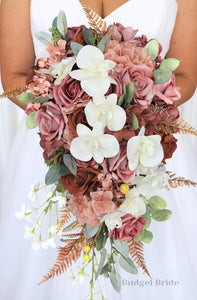 Abram Collection Cascading Artificial Wedding Bouquet