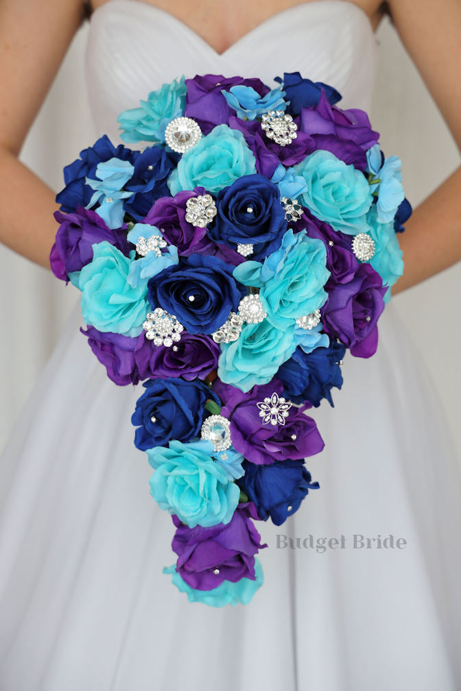 Turquoise Wedding Bouquets - Cheap Wedding Flowers  Tagged "purple"   Budget-Bride