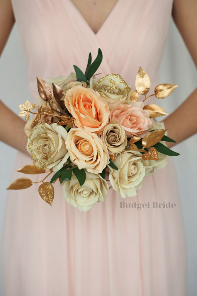 sachin and babi light blue dress Prom Flowers Bouquet Champagne Dress