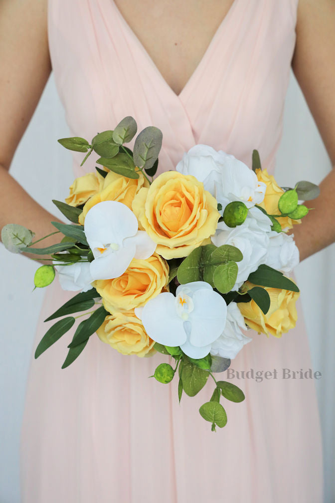 Sunflower Yellow Wedding Flower Bouquet / – Budget-Bride