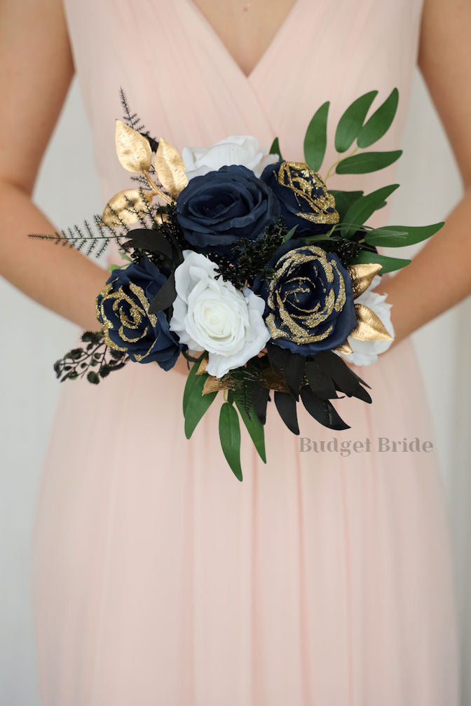 Navy and Gold Wedding Flowers/ – Budget-Bride