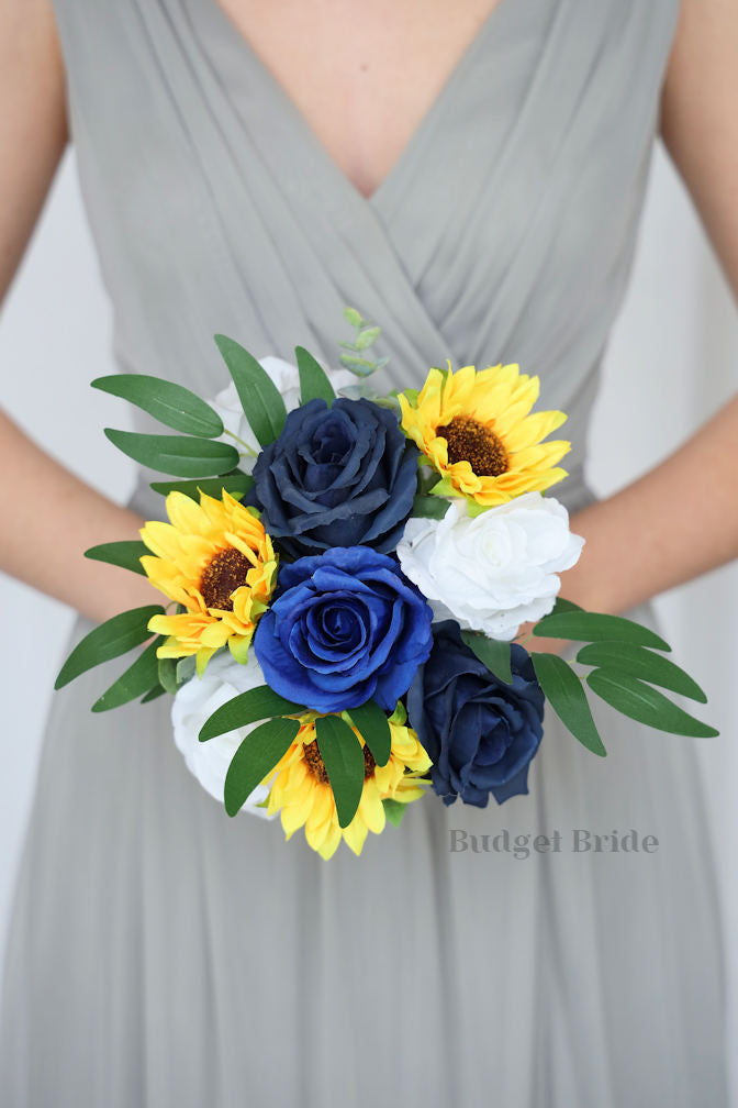 blue bridesmaid dresses with sunflowers Wedding Flowers Sunflower Wedding Theme Bridesmaid Dresses 11 Beautiful Sunflower  Wedding Ideas Ling's Moment